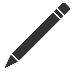 black silhouette pencil icon
