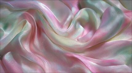 Pastel sheen swirls resembling silk or liquid glass