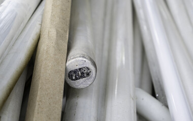 Old light bulbs in the trash