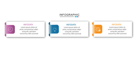 Infographic vector design template whit 3 option or step vector illustration 