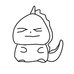 cartoon character outline hand drawing design.eps