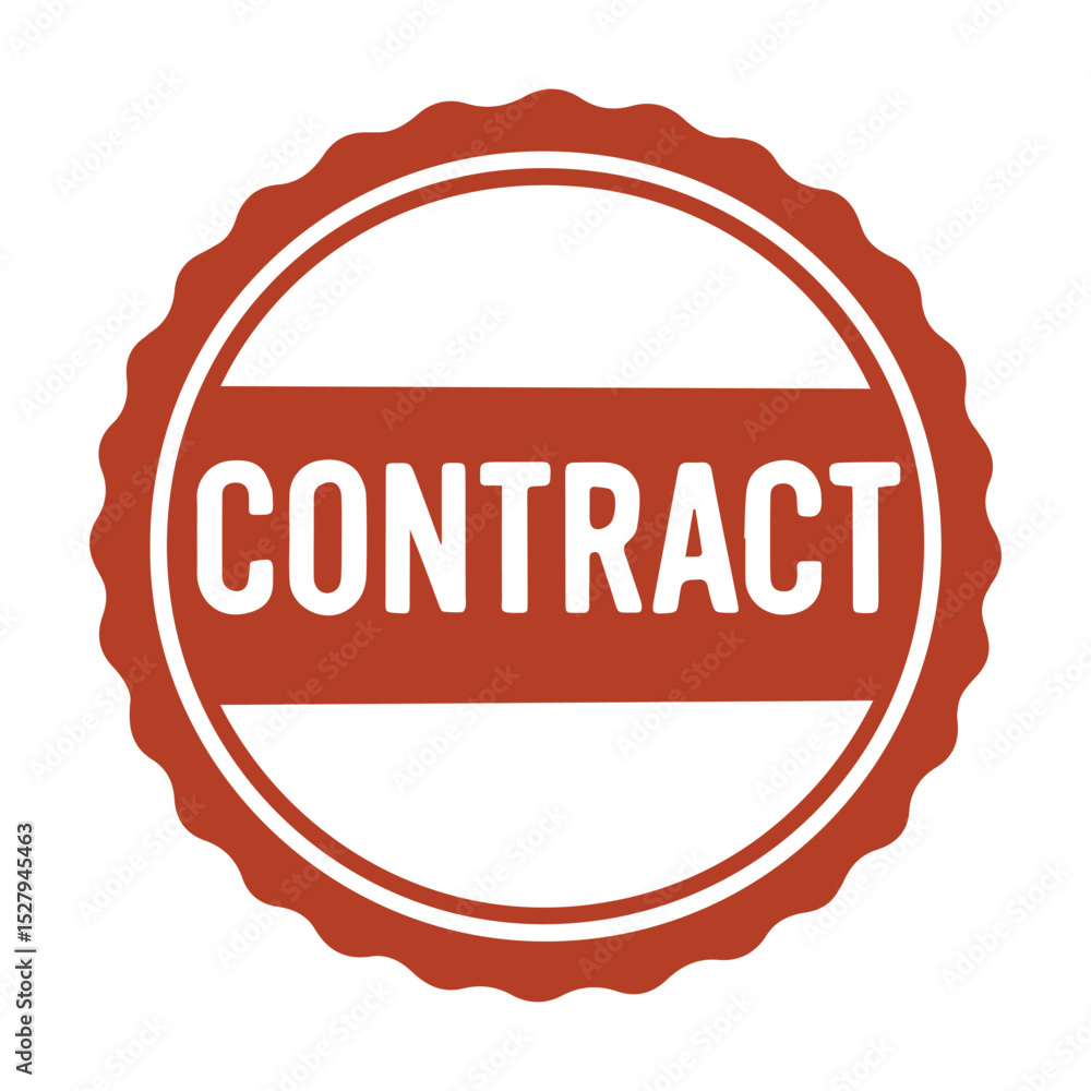 Poster seal contract icon stamp frame vector on white background vector seal on white background