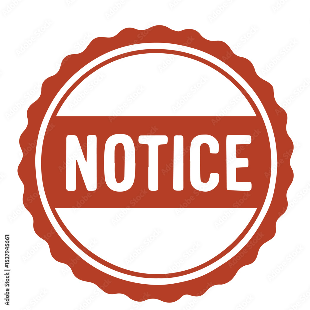 Poster seal notice icon stamp frame vector on white background vector seal on white background