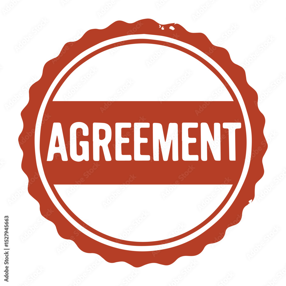 Poster seal agreement icon stamp frame vector on white background vector seal on white background