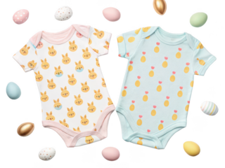 easter baby onesies png infant bodysuit png baby clothes png festive onesie png bunny onesie png cute baby outfit png transparent background image