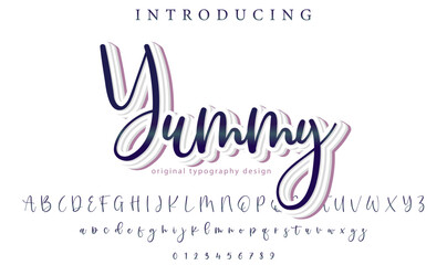 Yummy Font – Stylish Script Typeface with Bold Modern Brush Lettering