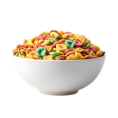 Bowl of cereal isolated on a transparent background