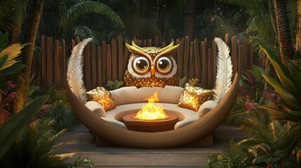 The Owl Throne by Firelight – A Forest Hideaway of Magic