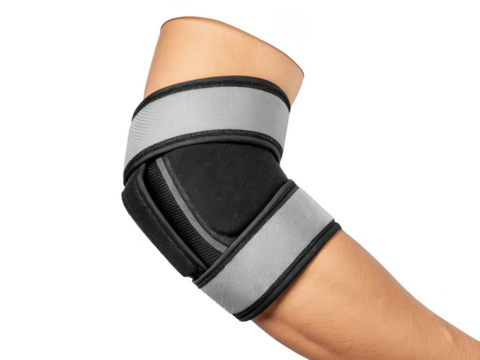elbow support png compression sleeve png joint brace png injury support png sports elbow wrap png therapeutic support png transparent background image