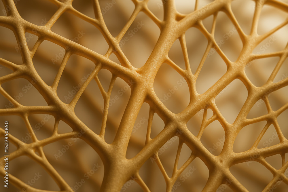 Poster bioengineering innovation is reflected this intricate network structure resembling natural bone or c