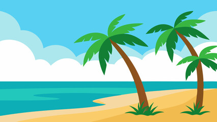 palm tree on the beach
