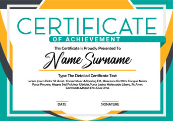 Obraz premium Certificate or diploma simple design template vector illustration