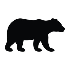 Vector illustration of a bear silhouette, perfect for animal and wildlife designs