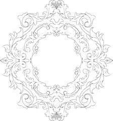 vintage frame with floral ornament