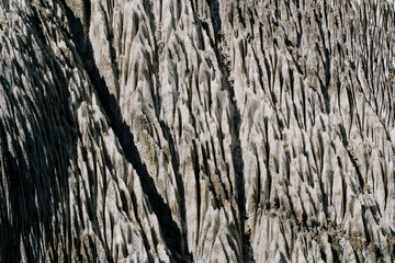 Salt mountain and formations, Praid, Romania. 