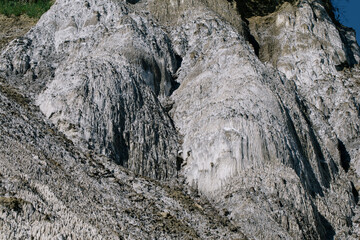 Salt mountain and formations, Praid, Romania. 