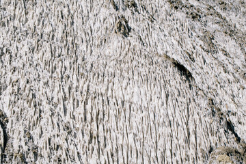Salt mountain and formations, Praid, Romania. 