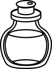 line drawing of a jar of cooking oil.eps
