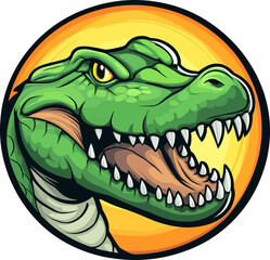 Obraz premium cartoon crocodile head