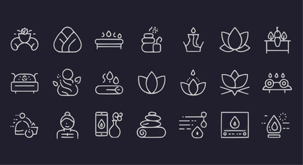 Vector illustration icon set for seamless pattern design