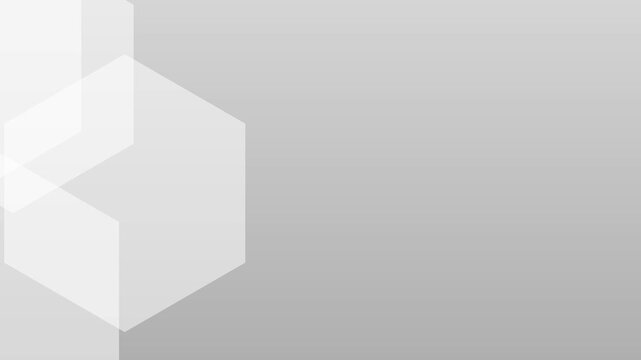 Abstract white hexagon motion looping 4k background seamless