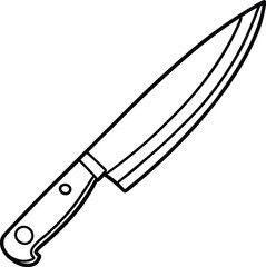 line sketch of a cleaver knife.eps