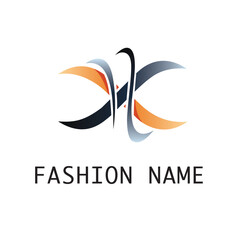 Abstract modern logo with dynamic curves and vibrant colors, ideal for fashion brands or stylish businesses.