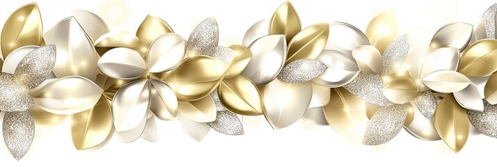 Gold and silver leaf garland