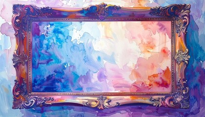 額縁のある風景素材