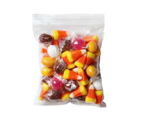 A bag of mixed candy, perfect for Halloween festivities and sweet cravings.