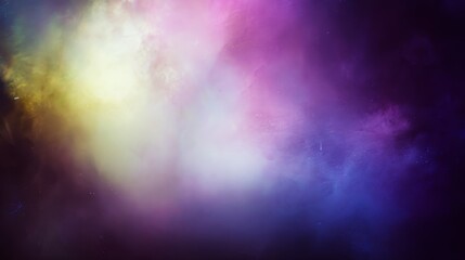 Obraz premium Vibrant abstract background with saturated pink, yellow, violet, purple, and blue colors blending together in a mysterious and dreamy composition. Ideal for creative design, art, and digital concepts