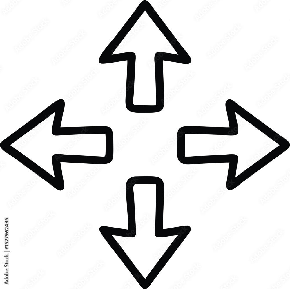 Poster set of arrow direction icons silhouette isolated on transparent background