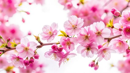 Obraz premium Long Exposure Pink Sakura Blossom Spring Photography - Dreamy Night Cherry Blossoms