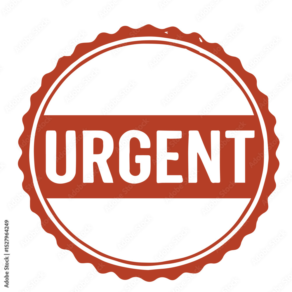 Fototapete seal urgent icon stamp frame vector on white background vector seal on white background