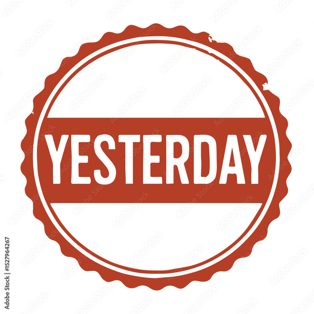 Aufkleber seal yesterday icon stamp frame vector on white background vector seal on white background