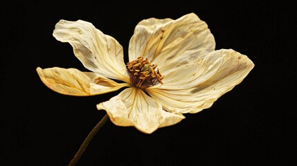 A time-lapse of a flower blooming and wilting, capturing the impermanence of beauty in nature