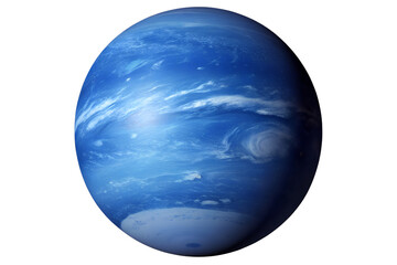 planet neptune isolated on white background