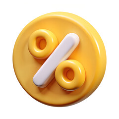 percent sign on white background