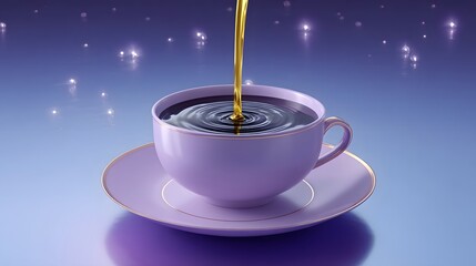 Cosmic Teacup:A Dreamy Levitation of Galactic Liquid