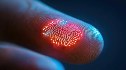 A microchip on a fingertip, illustrating the imperceptible yet powerful technology within tiny devices