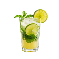 mojito cocktail isolated on white