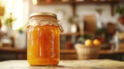 A close-up of a sealed glass jar with preserved food, illustrating its impermeable design to keep contents fresh
