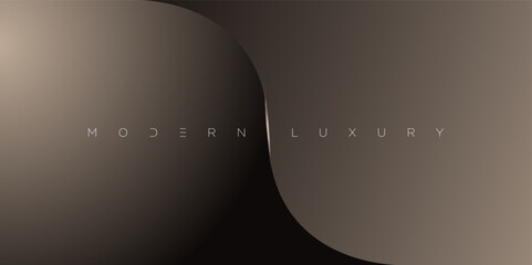 Elegant metallic brown abstract background with smooth curves and luxury gradient lighting. Ideal for premium branding, modern invitations, futuristic web design, banners and presentation visuals.