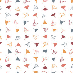 Autumn Symphony Ginkgo Leaves Grove Vector Pattern can be use for background and apparel design