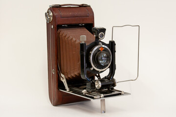 Vintage folding camera with bellows