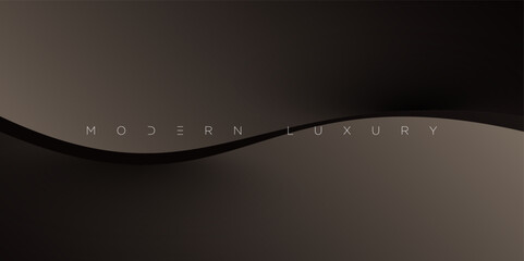 Dark flowing wave design with smooth bronze gradients and elegant motion. This abstract luxury vector is ideal for high-end branding, stylish backdrops, digital templates, and sophisticated layouts.