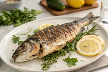 Portuguese Grilled Sea Bass