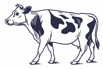 Cow animal isolated flat vector illustration
