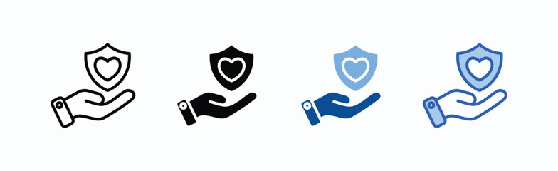 Intervention icon sheet multiple style collection isolated vector