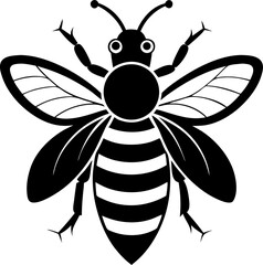 vector illustration of a bee